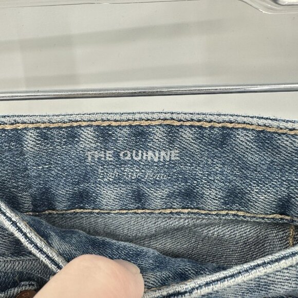 AG ADRIANO GOLDSCHMIED JEANS the quinne high rise flare blue stretch 27 X 32 - Picture 6 of 8